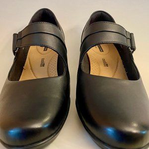 Clarks Emslie Lulin Black Leather 8.5 8 1/2 W